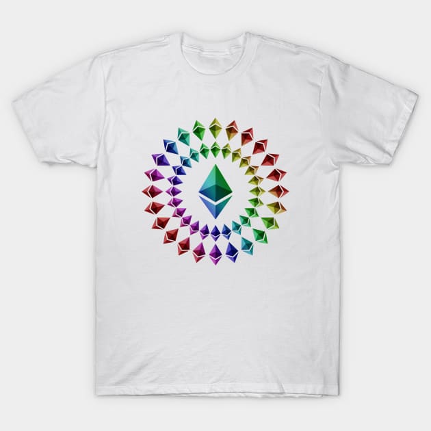 thereum – Circle Big Logo – Rainbow T-Shirt by felixbunny